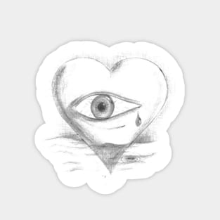 crying heart Sticker